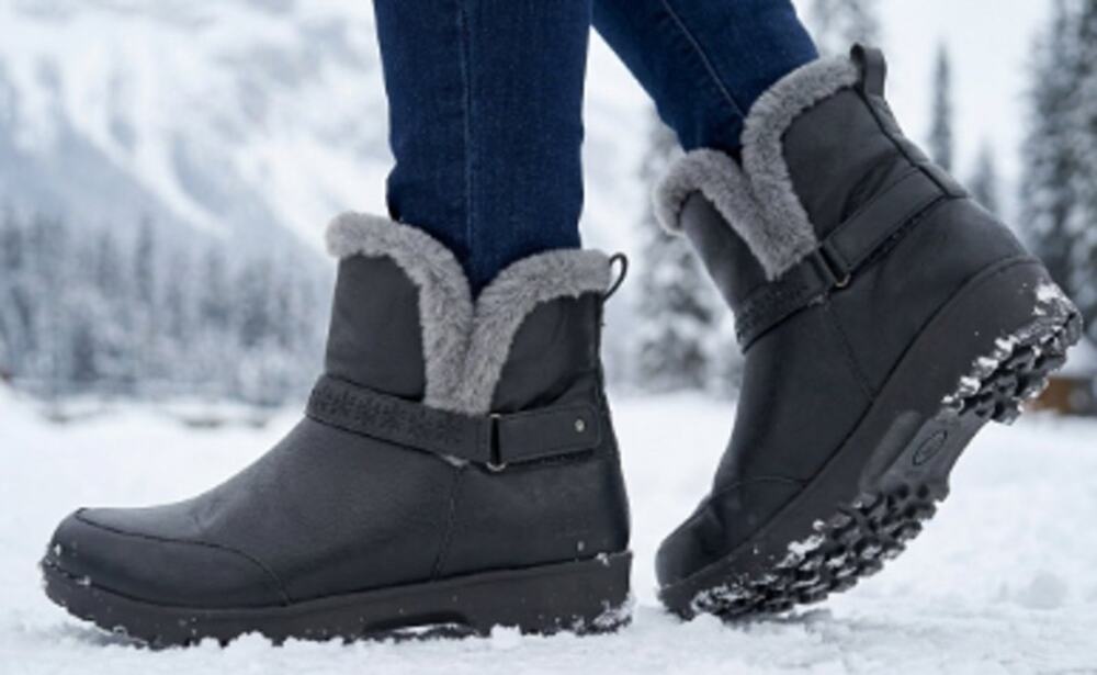 JBU Women's Finland Faux Fur Lined Black Boots sz 11M